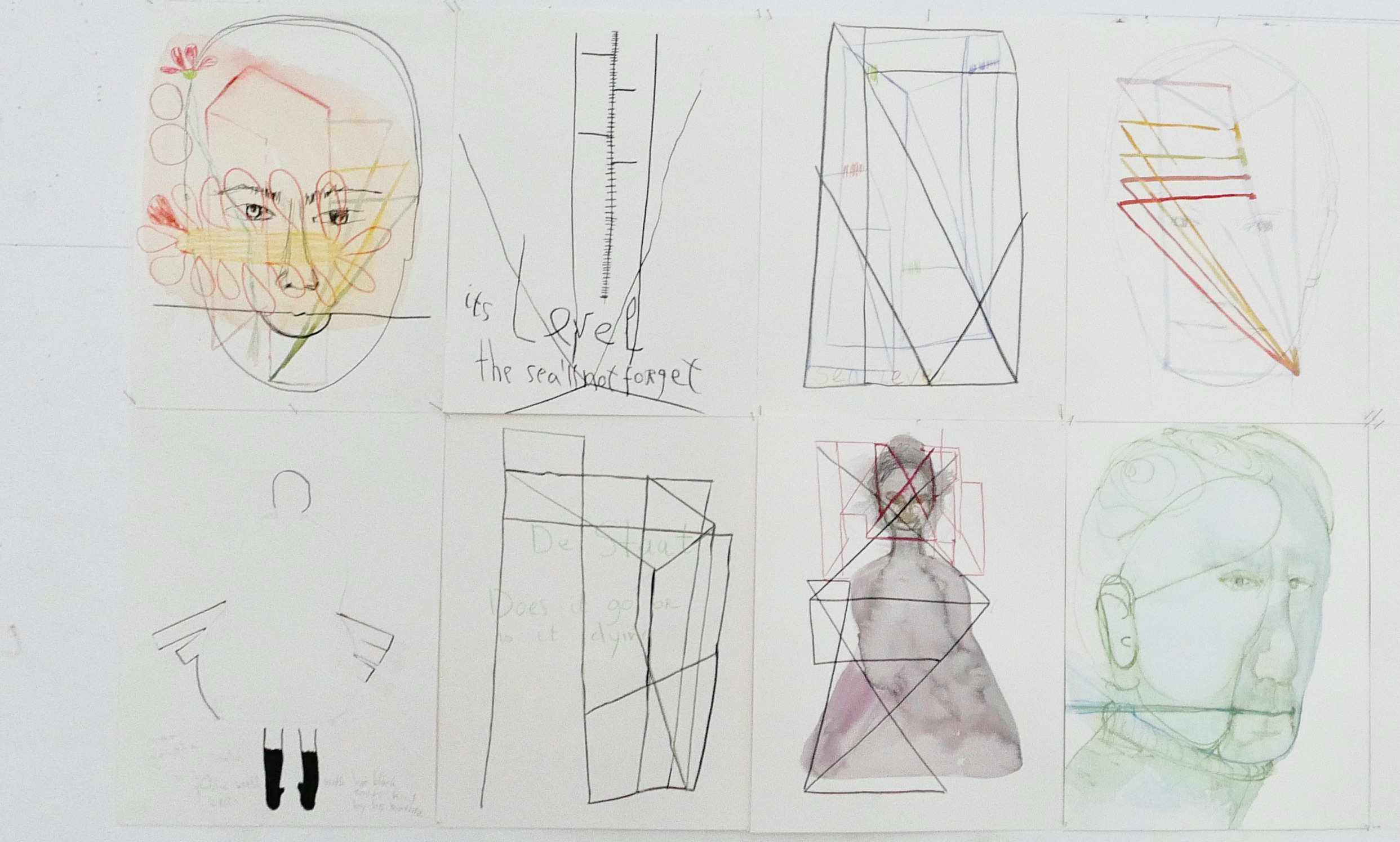 The wedding-party of Augusta Byron, 2019 drawing and collage works